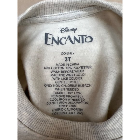 Toddler Girls' Disney Encanto Printed Pullover Sweatshirt Beige 3T - Picture 6 of 7